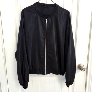 Ashley Stewart Black Patched Loose Blazer Juniors 14-16